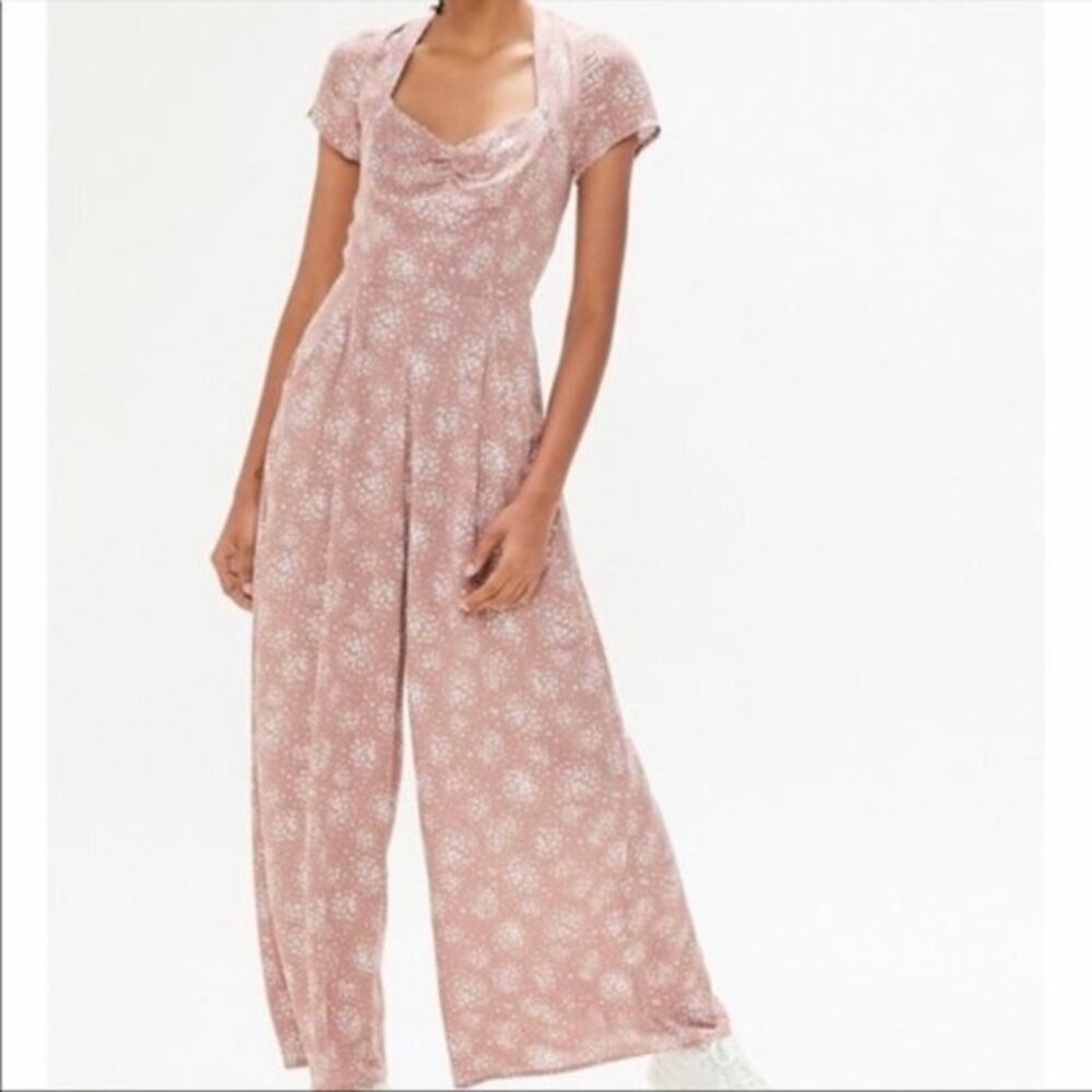 UO | Blush KerriAnn Cap Sleeve Wide Leg Jumpsuit XS